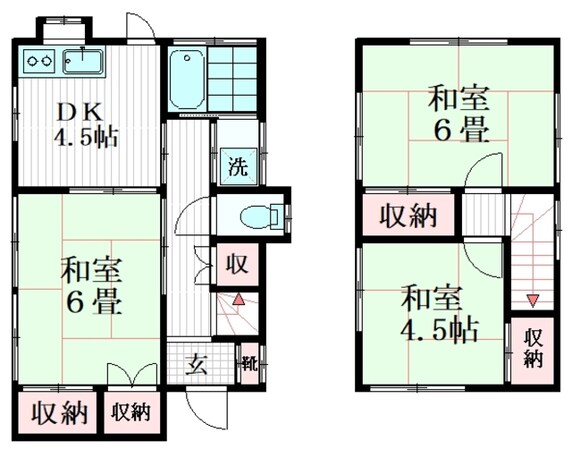 石井貸家の物件間取画像